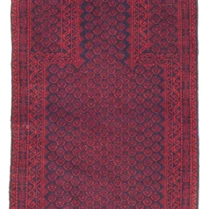 Belutsch Teppich - Gebetsteppich - 140 x 76 cm - blau