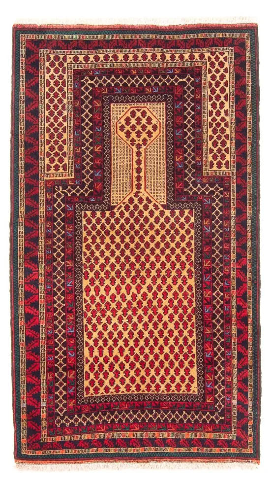 Belutsch Teppich - Gebetsteppich - 147 x 86 cm - beige