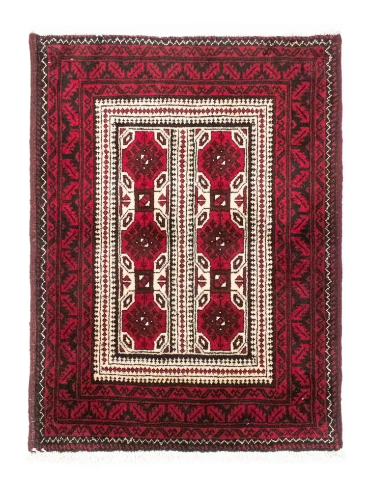 Belutsch Teppich 95 x 74 cm - rot