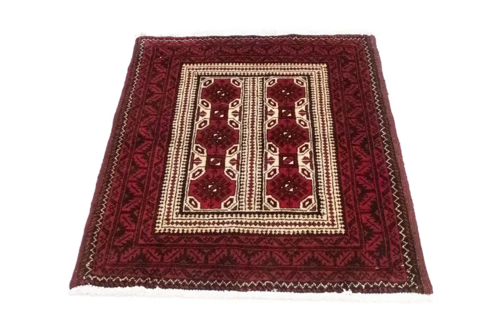 Belutsch Teppich 95 x 74 cm - rot