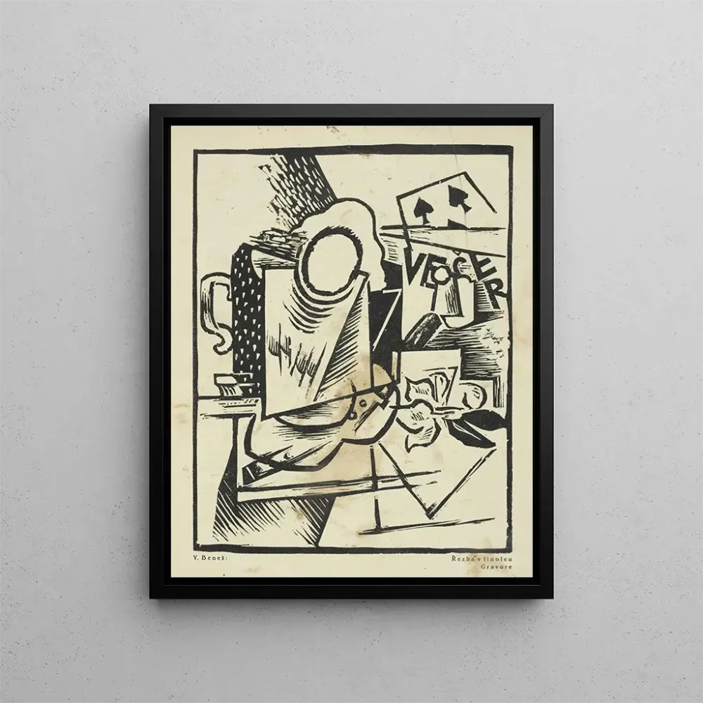 V. Bene, ezba v linoleu, gravure - Vincenc Bene | Kunstdruck