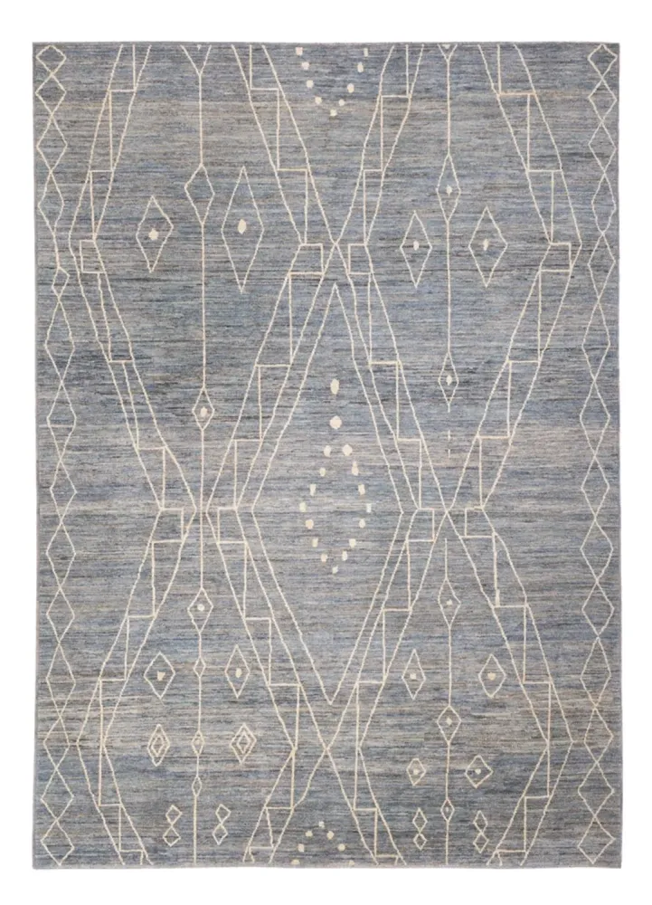 Berber Teppich - 288 x 204 cm - seeblau