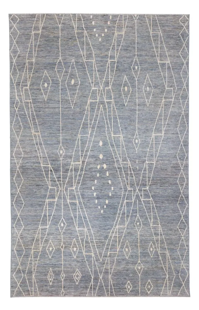 Berber Teppich - 304 x 194 cm - seeblau