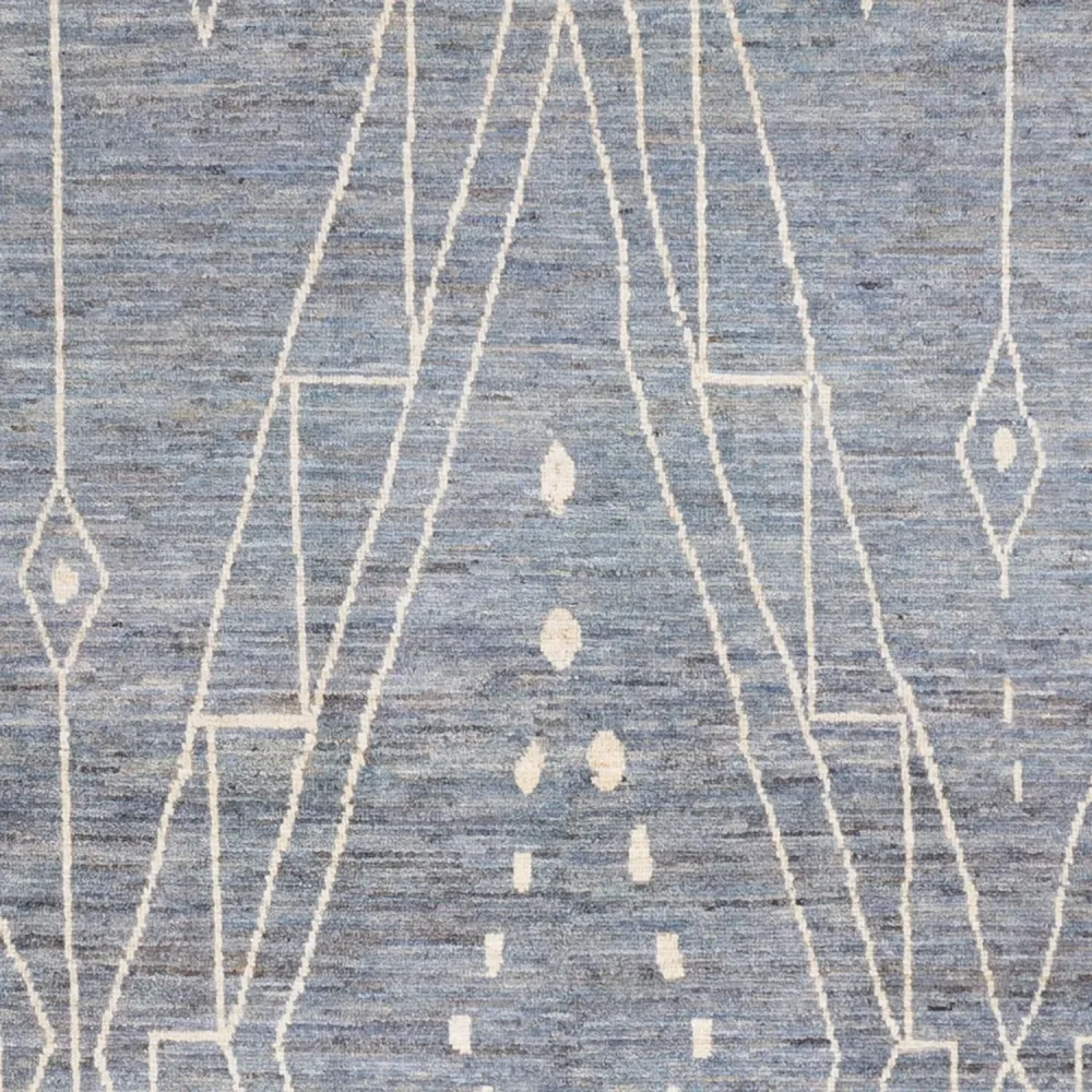 Berber Teppich - 304 x 194 cm - seeblau