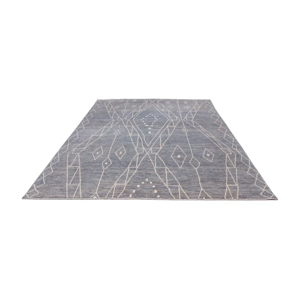 Berber Teppich - 304 x 194 cm - seeblau