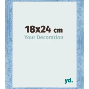 Bilderrahmen 18x24 cm - Hellblau Gewischt - MDF - Pisa