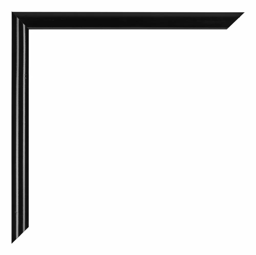 Bilderrahmen 18x24 cm - Schwarz Hochglanz - Kunststoff - Bordeaux