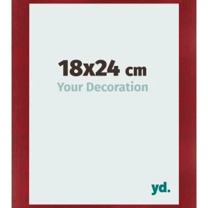 Bilderrahmen 18x24 cm - Weinrot Gewischt - MDF - Pisa