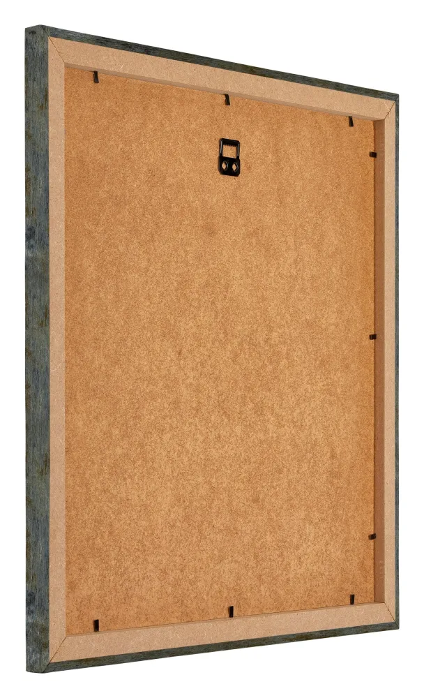Bilderrahmen 20x20 cm - Blau Gold Meliert - MDF - Mura