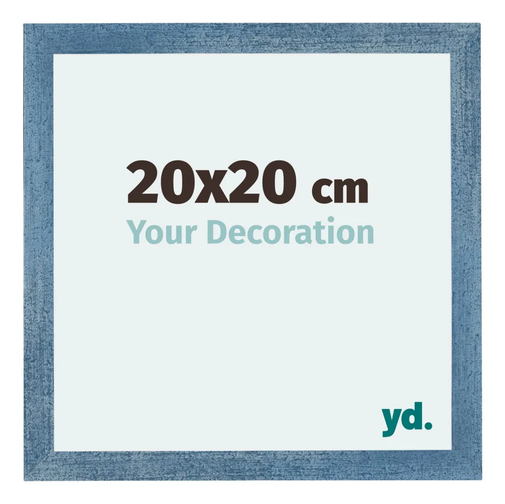 Bilderrahmen 20x20 cm - Hellblau Gewischt - MDF - Mura