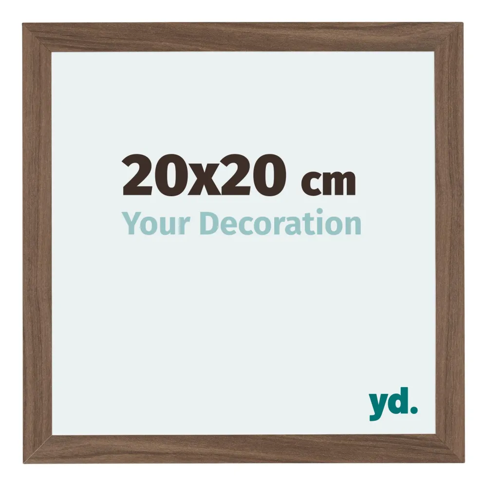 Bilderrahmen 20x20 cm - Nussbaum Dunkel - MDF - Mura