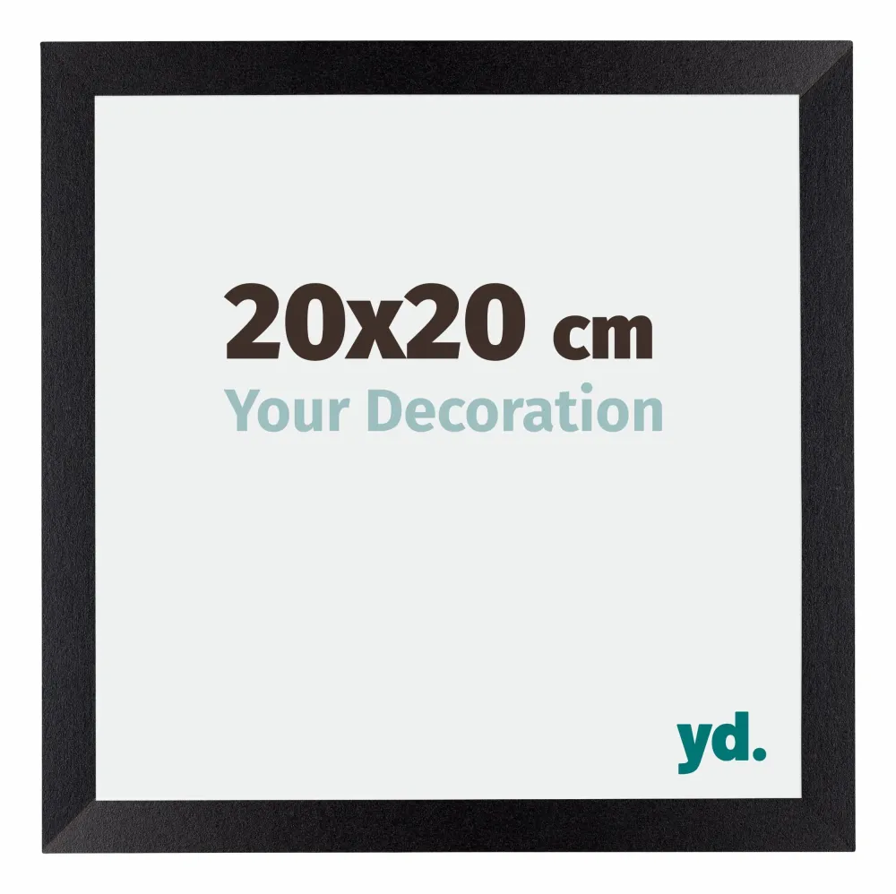 Bilderrahmen 20x20 cm - Schwarz Matt - MDF - Mura