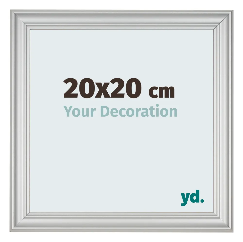 Bilderrahmen 20x20 cm - Silber Matt - MDF - Lazio