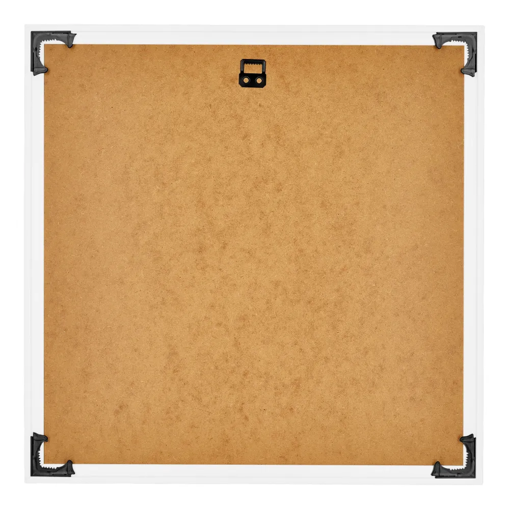 Bilderrahmen 20x20 cm - Weiss Hochglanz - Kunststoff - Bordeaux
