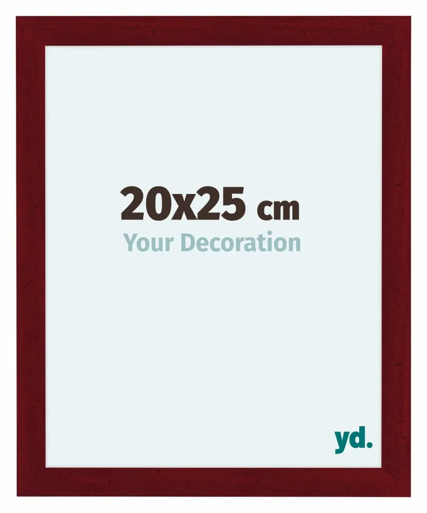 Bilderrahmen 20x25 cm - Weinrot Gewischt - MDF - Como