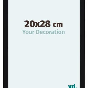 Bilderrahmen 20x28 cm - Schwarz Hochglanz - MDF - Como