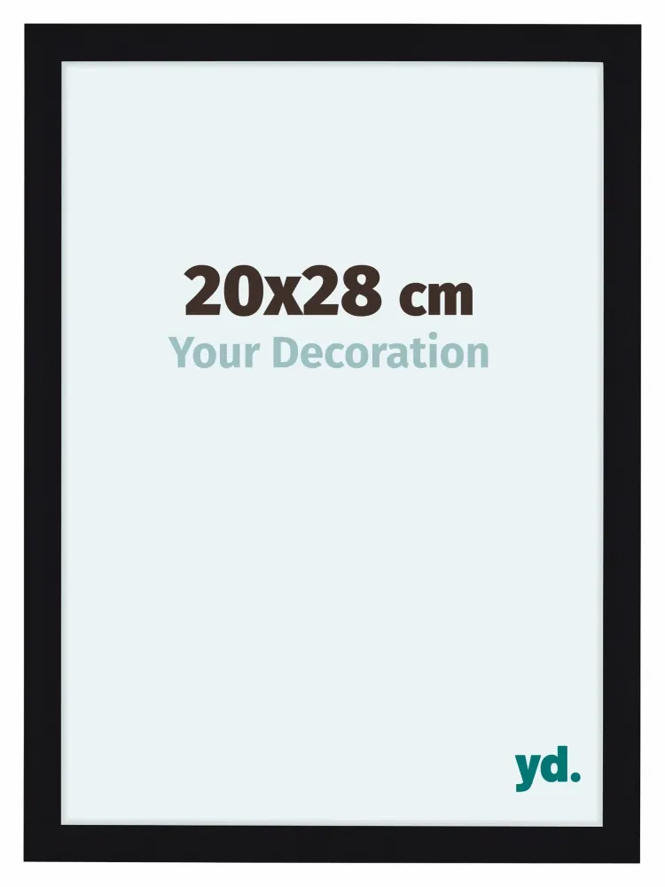 Bilderrahmen 20x28 cm - Schwarz Hochglanz - MDF - Como