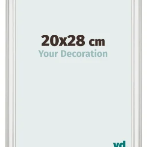 Bilderrahmen 20x28 cm - Weiß Gemasert - MDF - Lazio