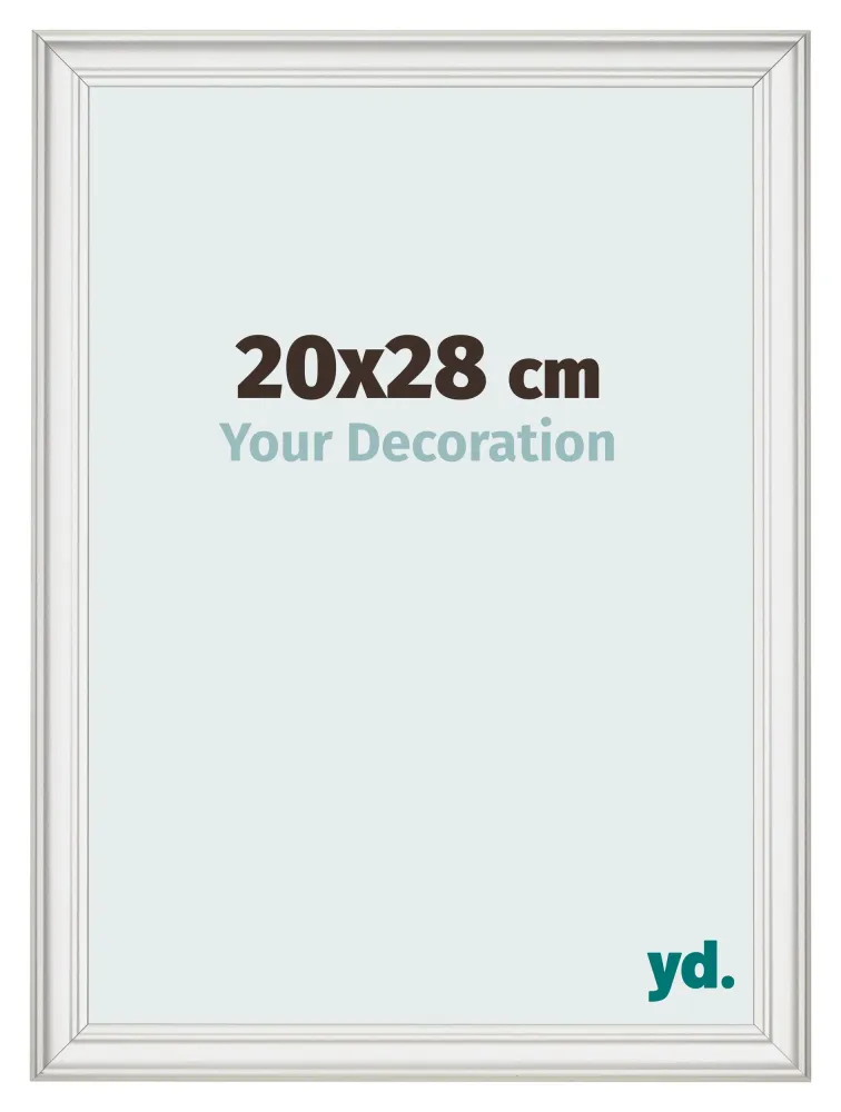 Bilderrahmen 20x28 cm - Weiß Gemasert - MDF - Lazio
