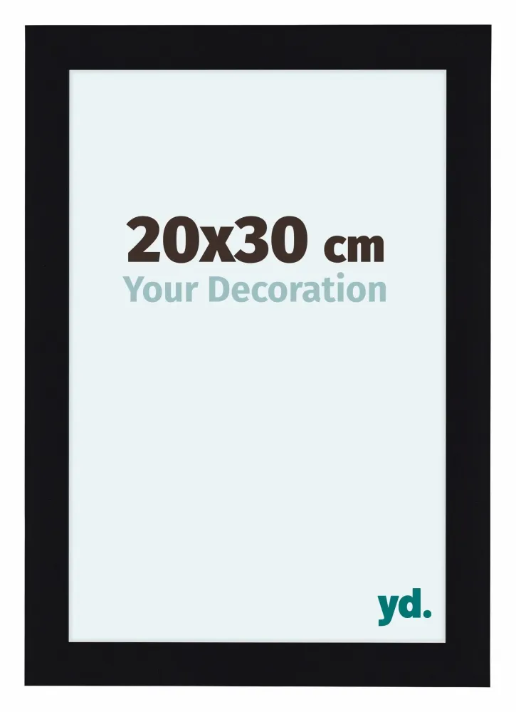 Bilderrahmen 20x30 cm - Schwarz Hochglanz - MDF - Como