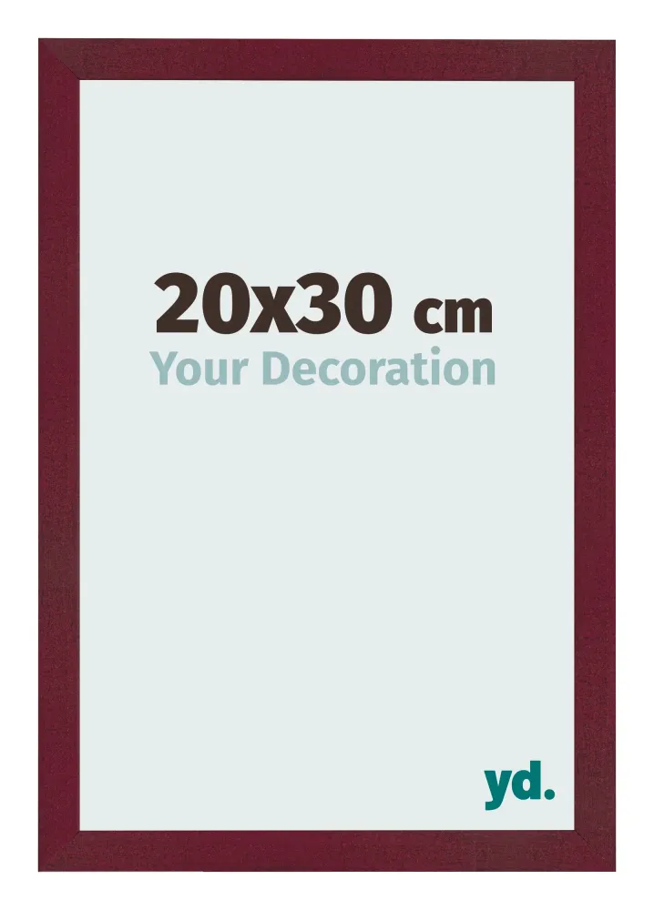 Bilderrahmen 20x30 cm - Weinrot Gewischt - MDF - Bologna