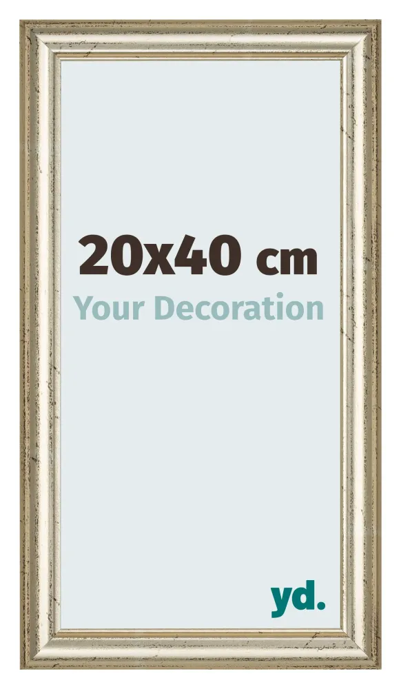 Bilderrahmen 20x40 cm - Metallglanz - MDF - Lazio