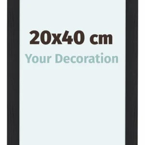 Bilderrahmen 20x40 cm - Schwarz Gemasert - MDF - Como