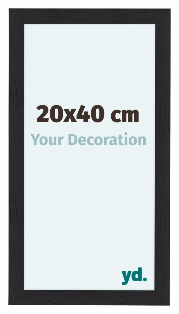 Bilderrahmen 20x40 cm - Schwarz Gemasert - MDF - Como