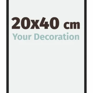Bilderrahmen 20x40 cm - Schwarz Matt - Aluminium - New York - Aluminium - New York