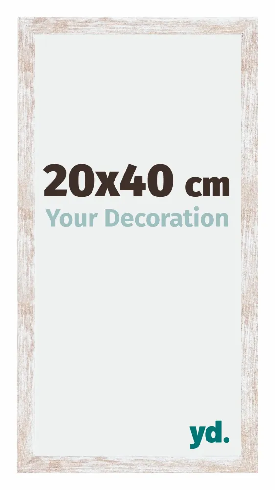 Bilderrahmen 20x40 cm - White Wash - MDF - Catania