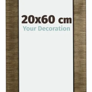 Bilderrahmen 20x60 cm - Champagner Gebürstet - Holz - Leeds