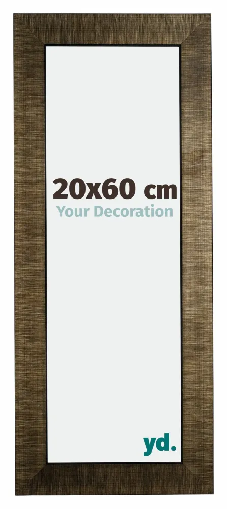 Bilderrahmen 20x60 cm - Champagner Gebürstet - Holz - Leeds