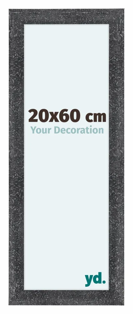 Bilderrahmen 20x60 cm - Grau Gewischt - MDF - Como