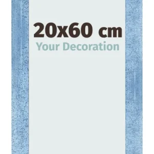 Bilderrahmen 20x60 cm - Hellblau Gewischt - MDF - Pisa