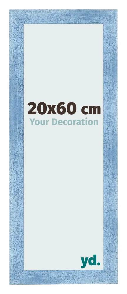 Bilderrahmen 20x60 cm - Hellblau Gewischt - MDF - Pisa