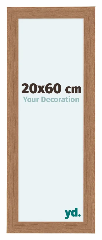 Bilderrahmen 20x60 cm - Nussbaum Hell - MDF - Como
