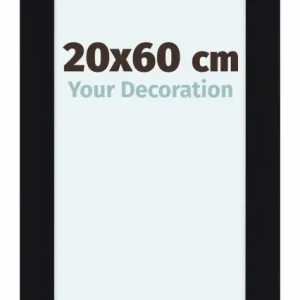 Bilderrahmen 20x60 cm - Schwarz Hochglanz - MDF - Como