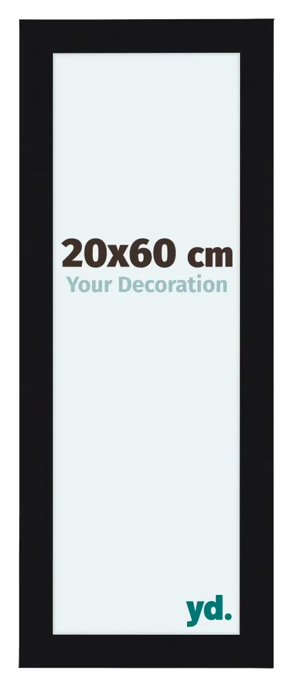 Bilderrahmen 20x60 cm - Schwarz Hochglanz - MDF - Como
