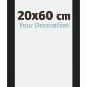 Bilderrahmen 20x60 cm - Schwarz Matt - MDF - Catania