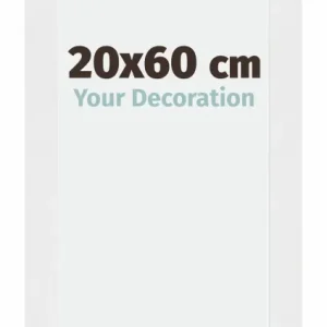 Bilderrahmen 20x60 cm - Weiss Hochglanz - MDF - Mura