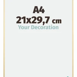 Bilderrahmen A4 - 21x29,7 cm - DIN A4 Gold - Aluminium - Kent