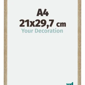 Bilderrahmen A4 - 21x29,7 cm - DIN A4 Gold - MDF - Catania