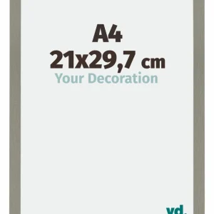 Bilderrahmen A4 - 21x29,7 cm - DIN A4 Grau - MDF - Mura