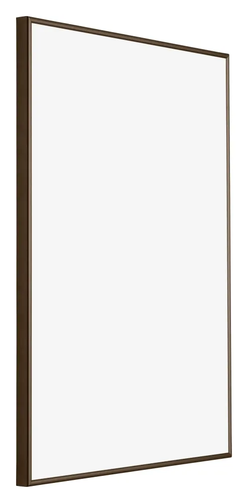 Bilderrahmen A4 - 21x29,7 cm - DIN A4 Nussbaum Struktur - Aluminium - New York