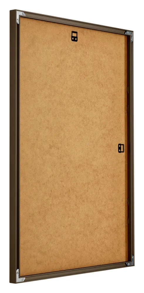 Bilderrahmen A4 - 21x29,7 cm - DIN A4 Nussbaum Struktur - Aluminium - New York