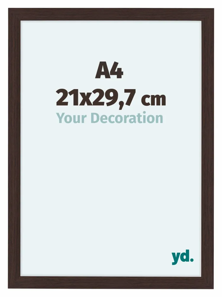 Bilderrahmen A4 - 21x29,7 cm - Eiche Dunkel - MDF - Como