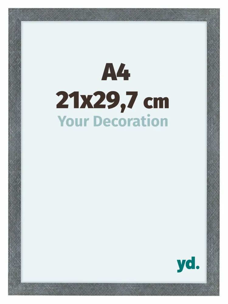 Bilderrahmen A4 - 21x29,7 cm - Eisen Gewischt - MDF - Como