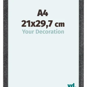 Bilderrahmen A4 - 21x29,7 cm - Grau Gewischt - MDF - Como