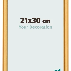 Bilderrahmen 21x30 cm - Gold Matt - MDF - Lazio