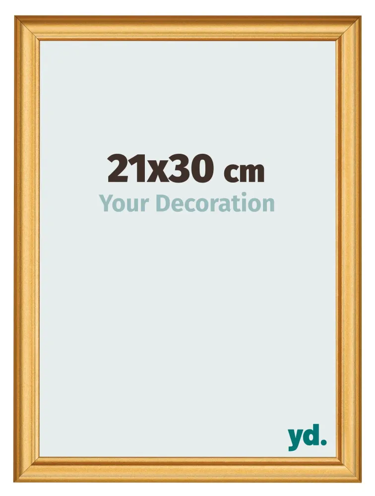 Bilderrahmen 21x30 cm - Gold Matt - MDF - Lazio